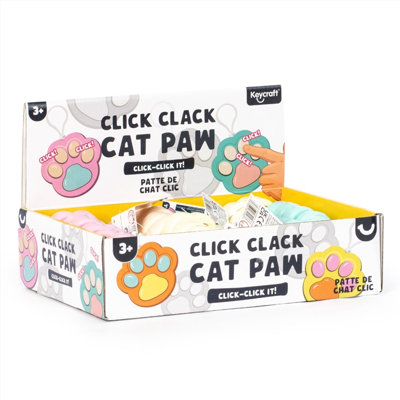 Keycraft - Click Clack Cat Paw Fidget Keyring (Sent At Random)/Product Detail/Keyrings