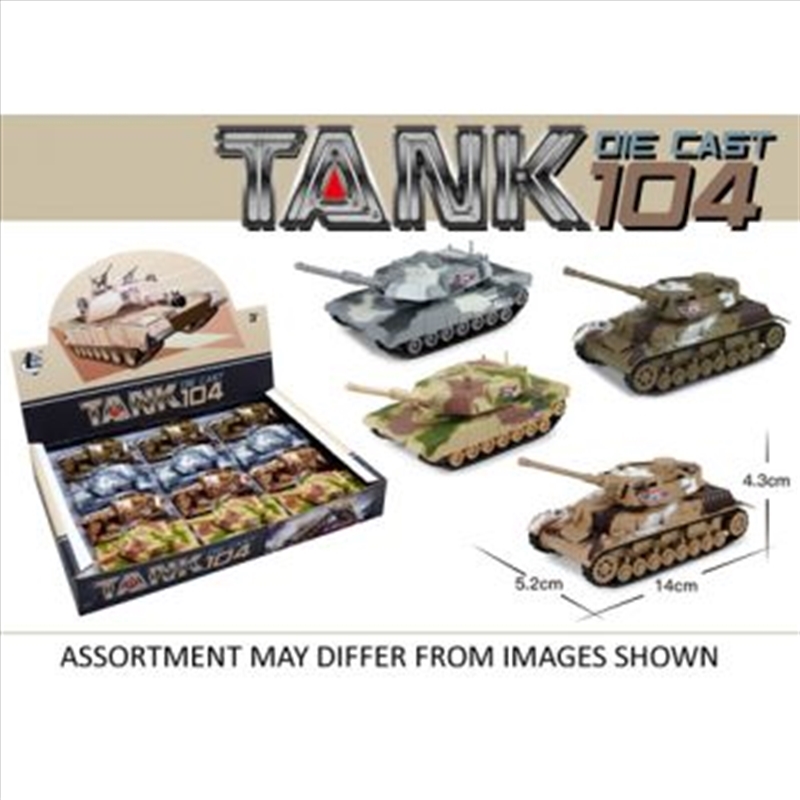 Pull Back Diecast Tank assorted  (Sent At Random)/Product Detail/Toys