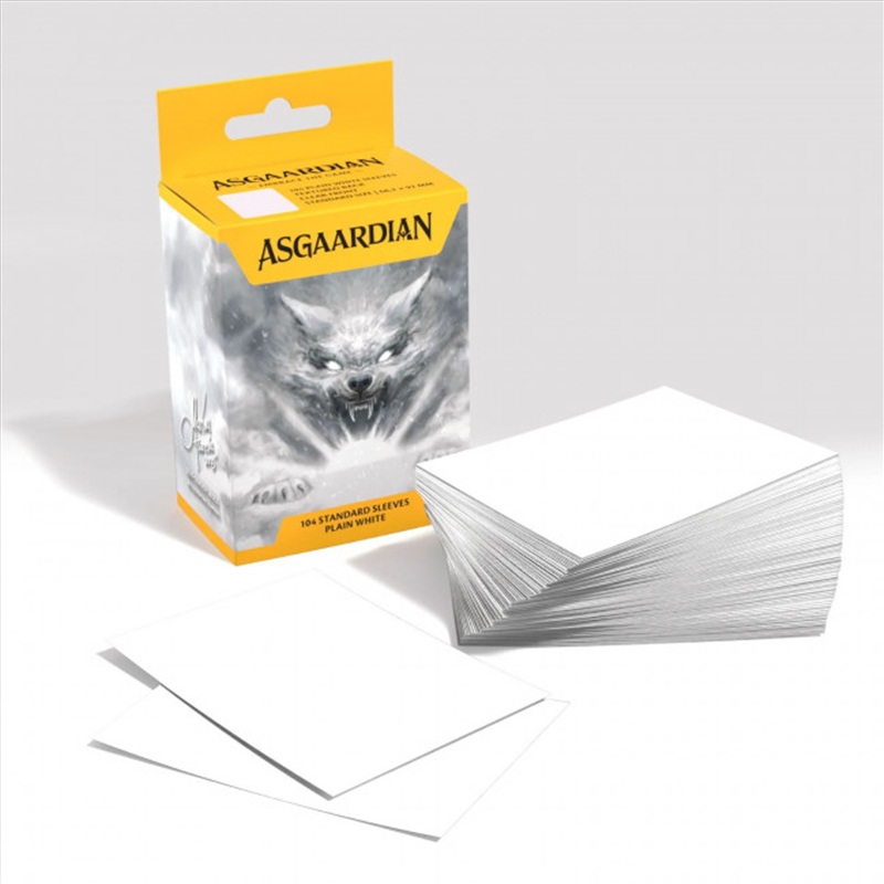 Asgaardian Standard Trading Card Sleeves - Plain White (104 pcs)/Product Detail/Games Accessories