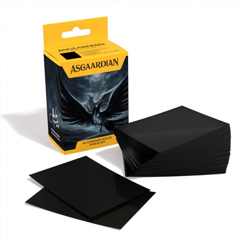 Asgaardian Standard Trading Card Sleeves - Pure Black (104 pcs)/Product Detail/Games Accessories