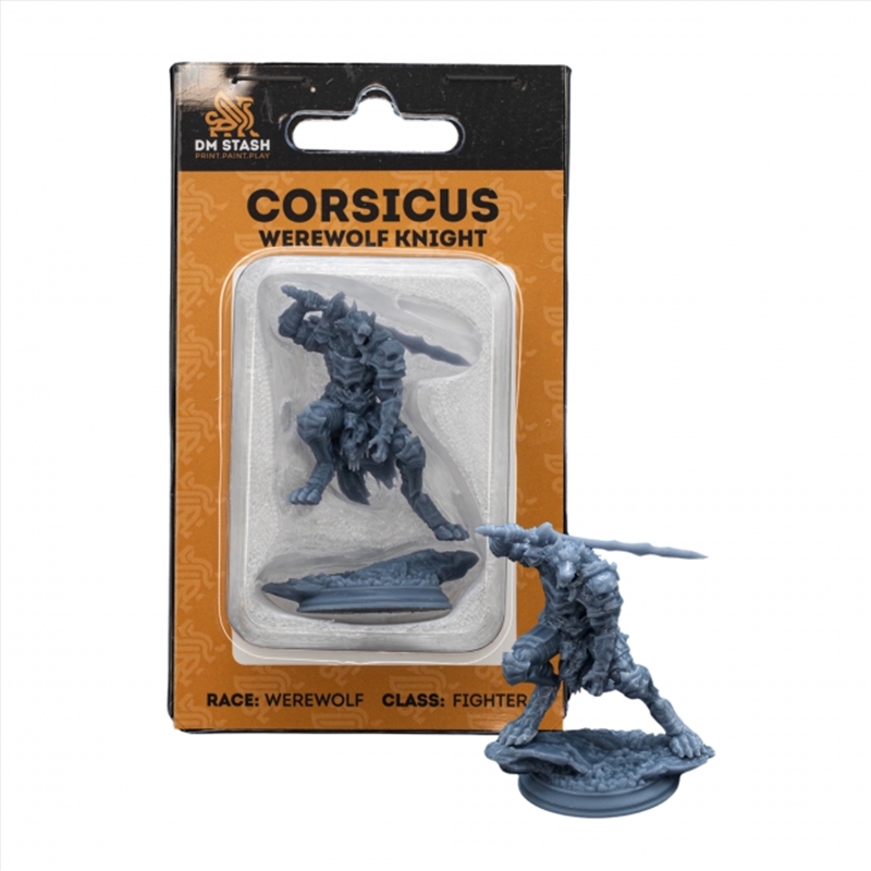 DM Stash - Corsicus - Werewolf Knight Miniature (M)/Product Detail/RPG Games
