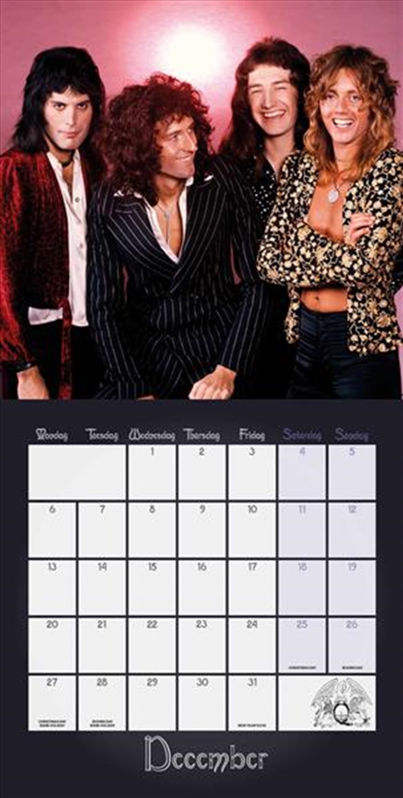 Queen Record Sleeve Calendar/Product Detail/Calendars & Diaries