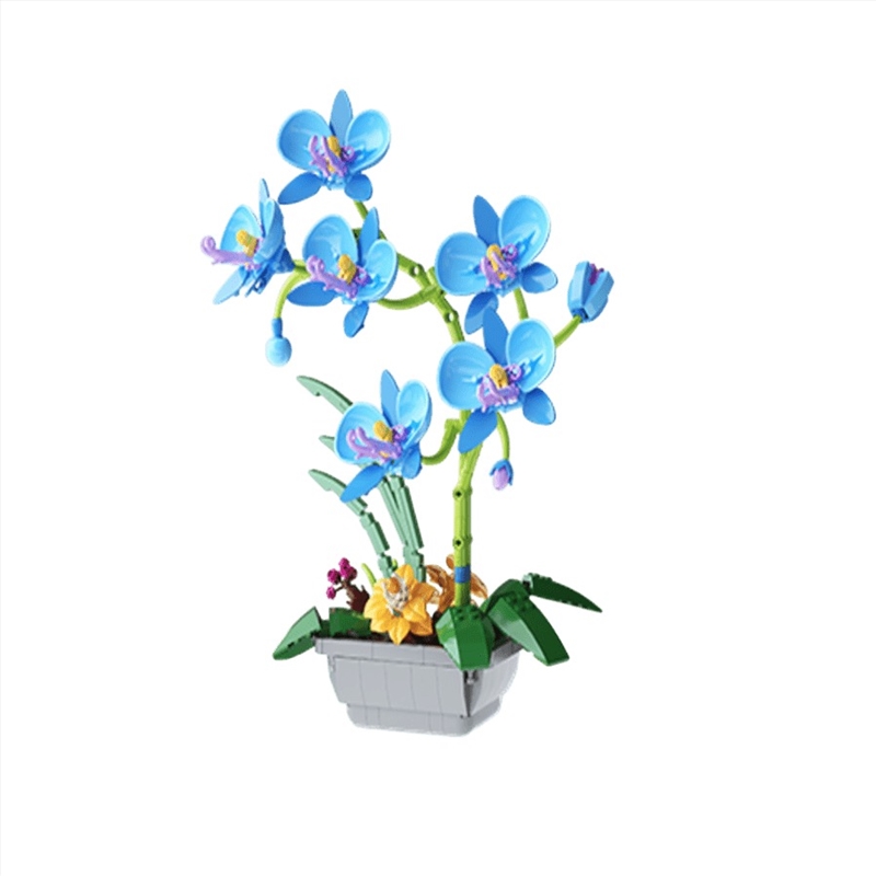 JAKI – Elegant Blue Moth Orchid Plastic Brick Kit/Product Detail/Figurines