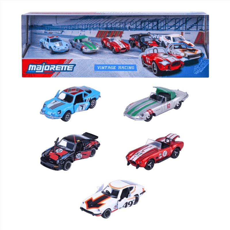 Majorette – 1:64 Vintage Racing 5 Vehicle Giftpack/Product Detail/Figurines