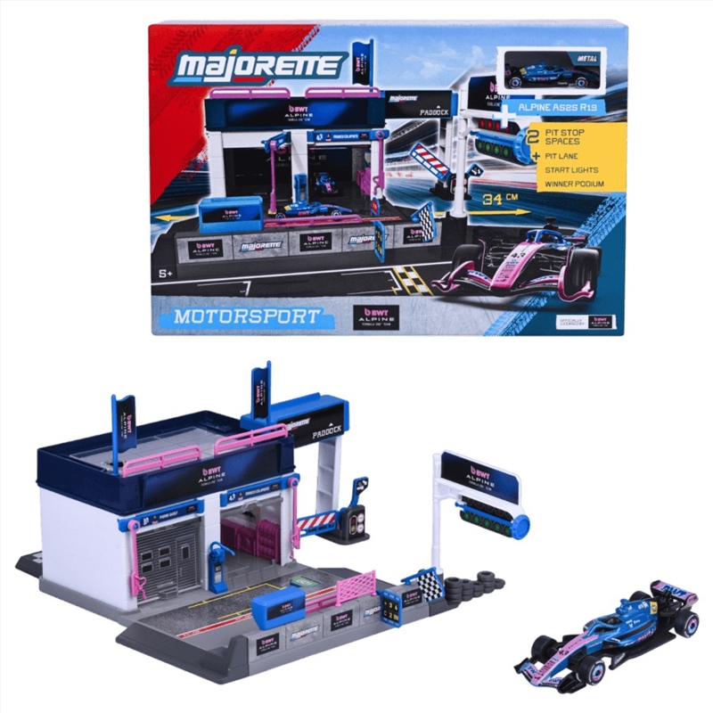 Majorette – 1:64 Motorsport Alpine Pit Stop w/F1 Alpine/Product Detail/Figurines