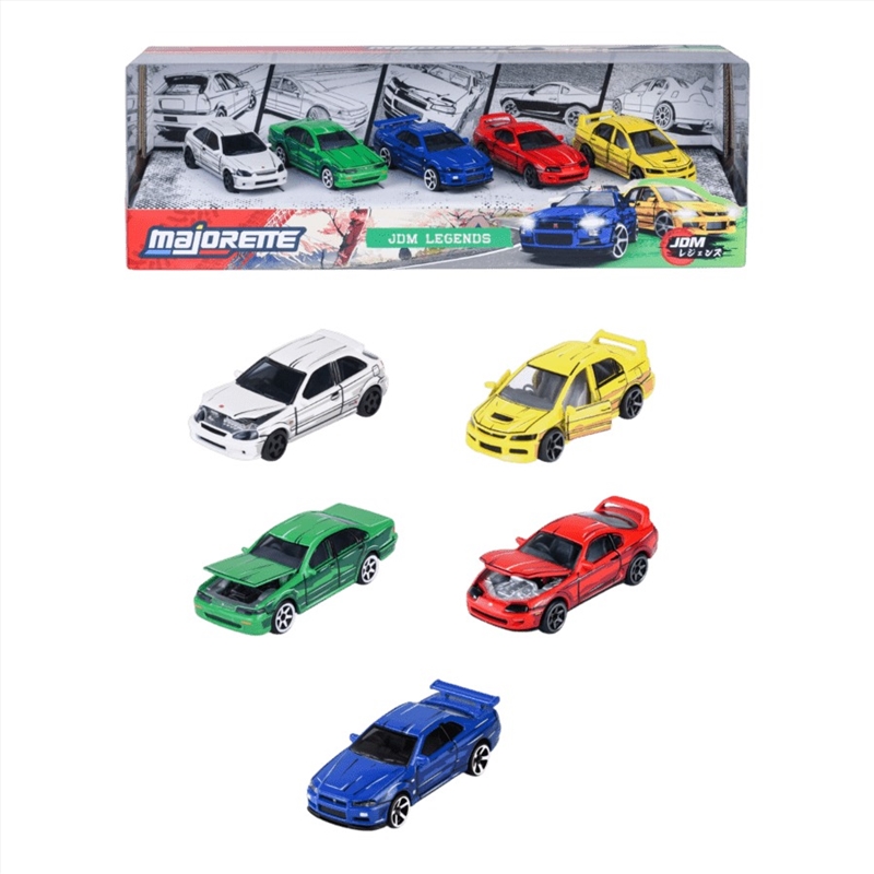 Majorette – 1:64 JDM Legends Anime 5 Vehicle Giftpack/Product Detail/Figurines