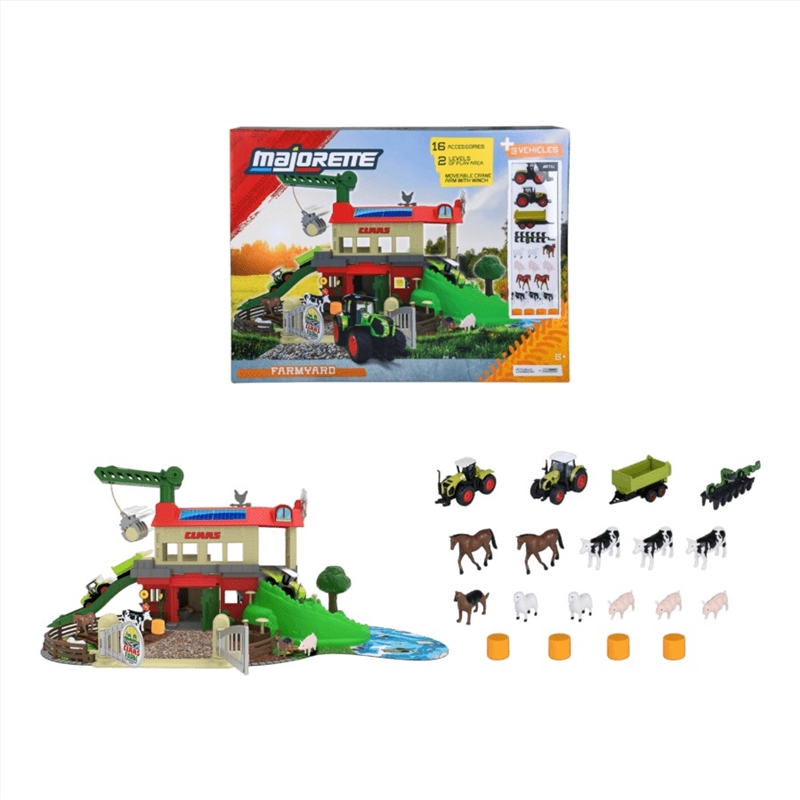 Majorette – 1:64 Farmyard + 3 Vehicles PlaySet/Product Detail/Figurines