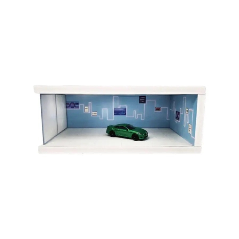 1:64 Diorama - Snowboard with Light Box Single Parking Space (Blue) Miniature Scene/Product Detail/Figurines