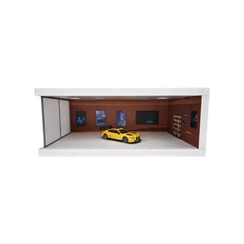 1:64 Diorama - Chevrolet Board with Light Box Single Parking Space - Brown A Miniature Scene/Product Detail/Figurines