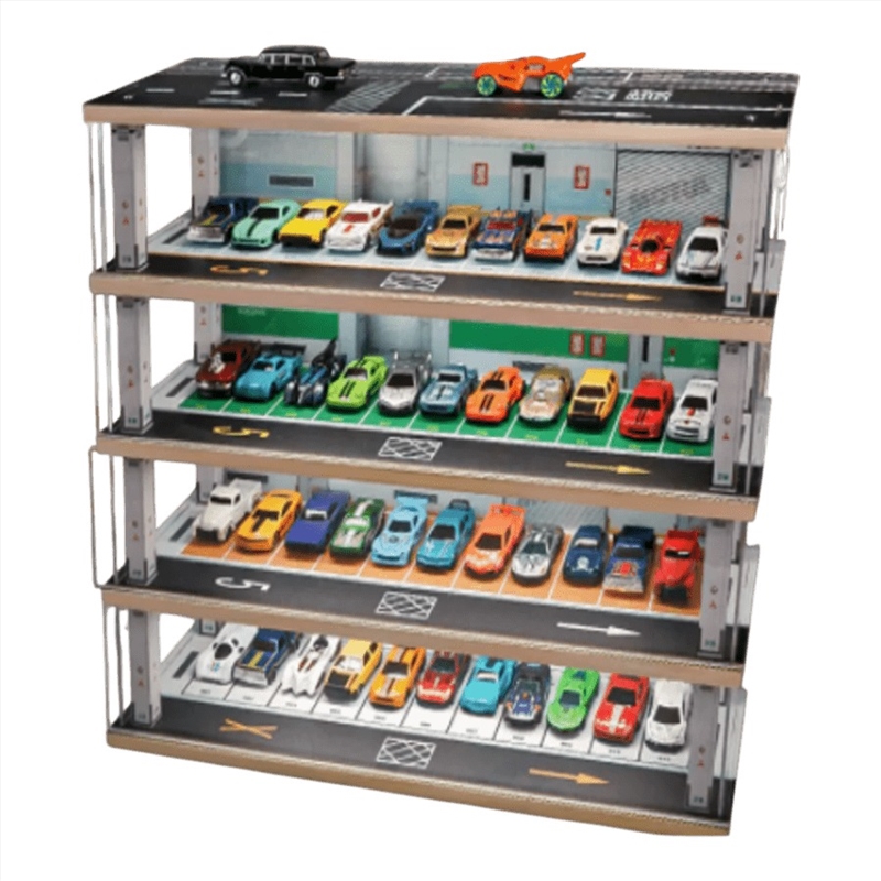 1:64 Diorama - Four Floor Parking Lot A with lights Scene/Product Detail/Figurines