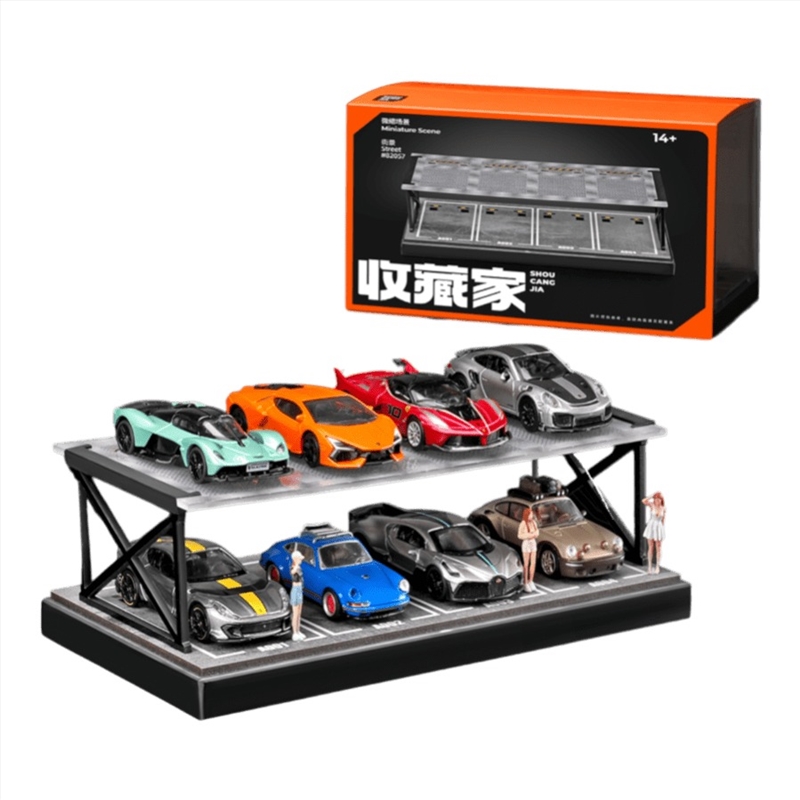 1:64 Diorama - Double Decker Parking Lot Scene/Product Detail/Figurines
