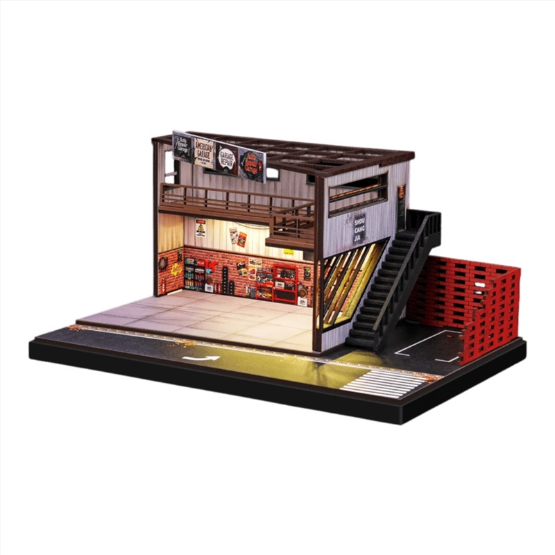 1:64 Diorama - American-Style Old Warehouse Repair Box Scene/Product Detail/Figurines