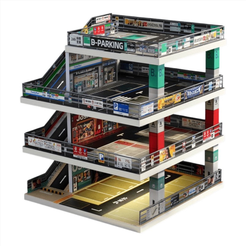 1:64 Diorama - Four Level Ramp Car Park Scene/Product Detail/Figurines