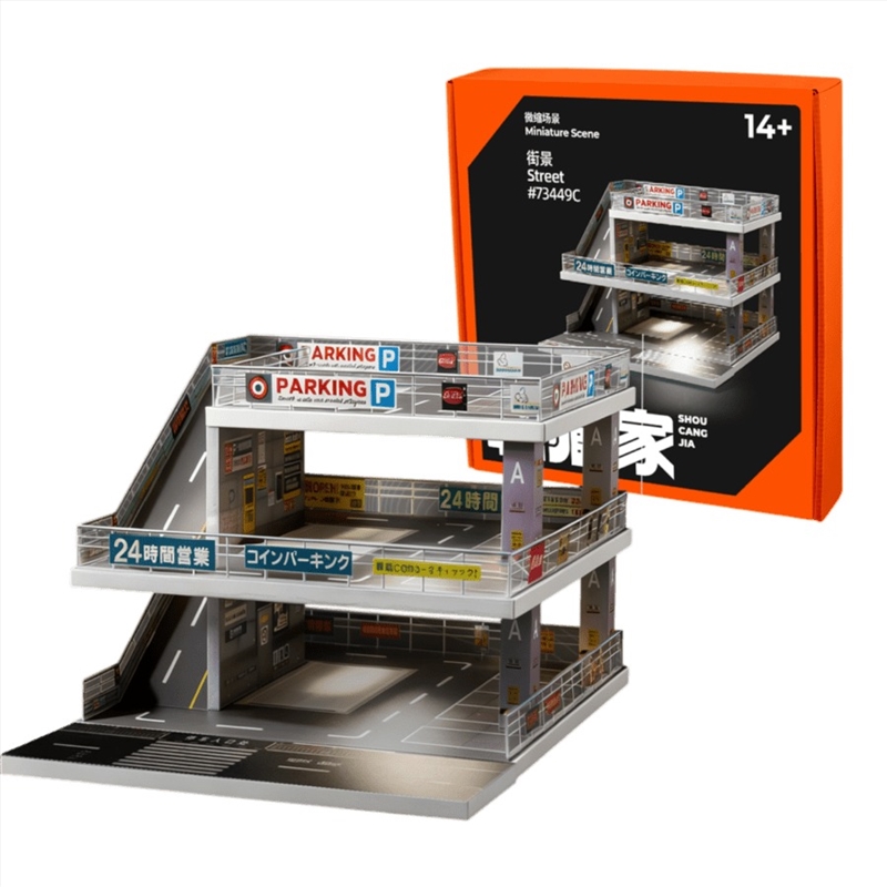 1:64 Diorama - Three Story Japanese Parking Lot Scene/Product Detail/Figurines