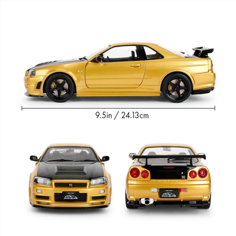 Pink Slips - 1:18 Nissan Gtr R34 Ztune Gold Die-Cast Vehicle/Product Detail/Figurines