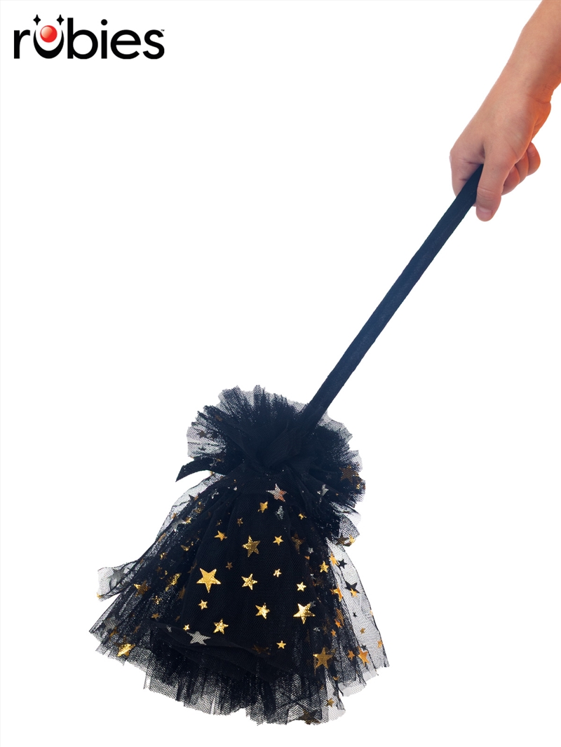 Witch Black & Gold Star Broom/Product Detail/Costumes