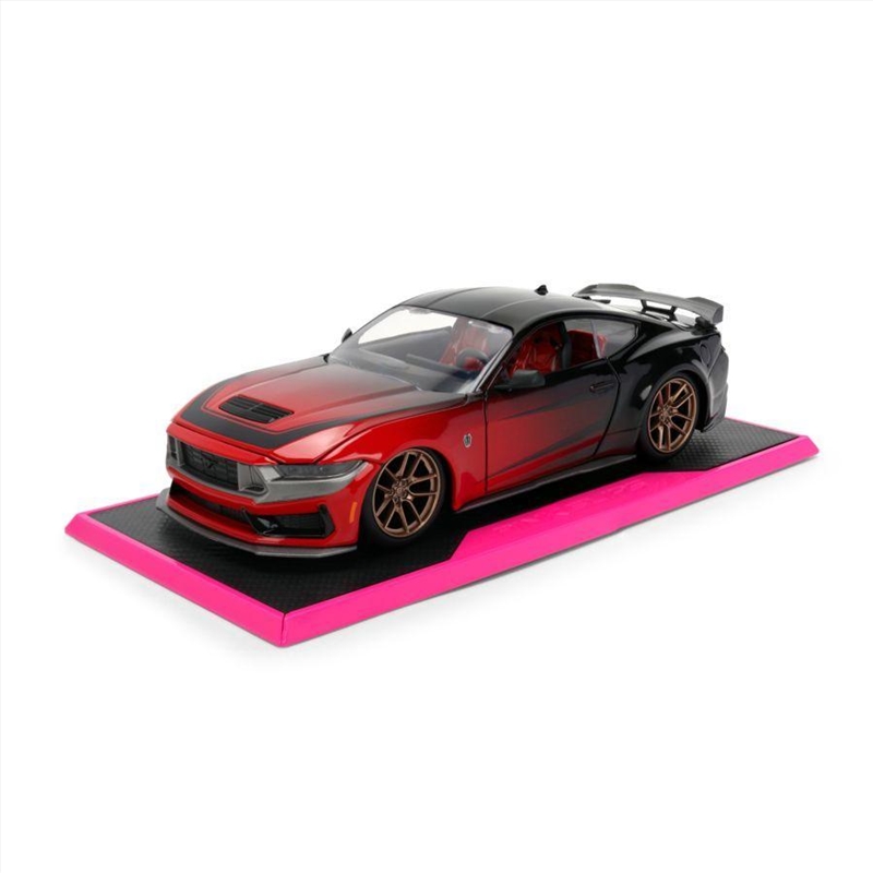 Pink Slips - 1:24 2024 Ford Mustang Dark Horse (Red & Black) Edition Diecast Vehicle/Product Detail/Figurines