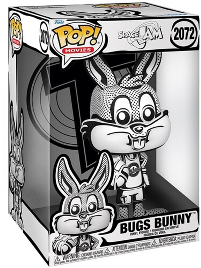 Space Jam - Bugs Bunny (Joshua Vides B&W) 10" Pop! Vinyl/Product Detail/Movies