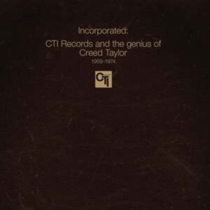 Incorporated Cti Records And The Genius Of Creed Taylor/Product Detail/Rock/Pop
