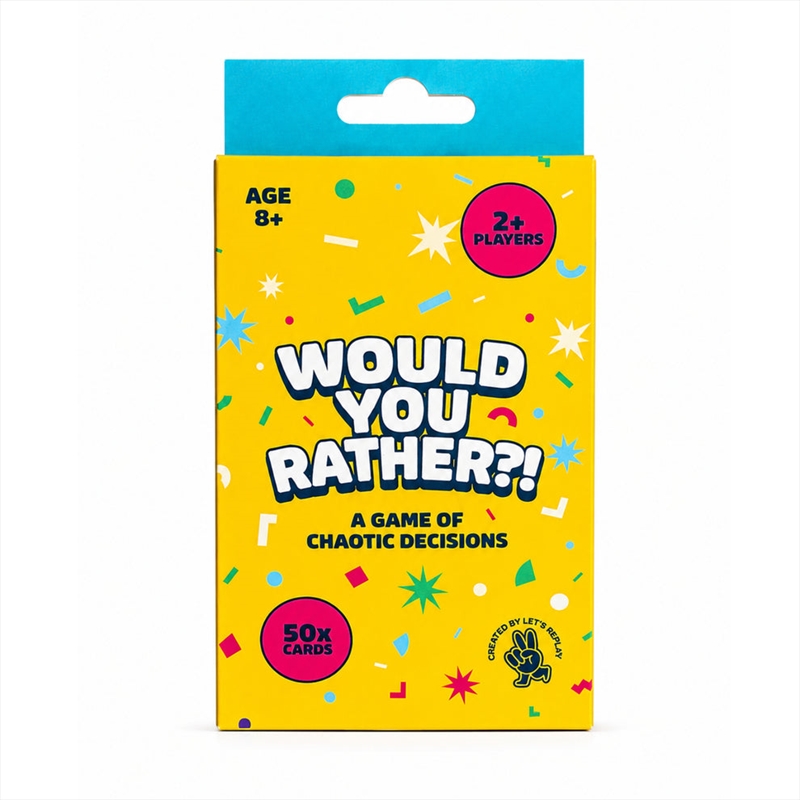 Let's Replay - Would you Rather? Mini Card Game (50 Cards)/Product Detail/Card Games
