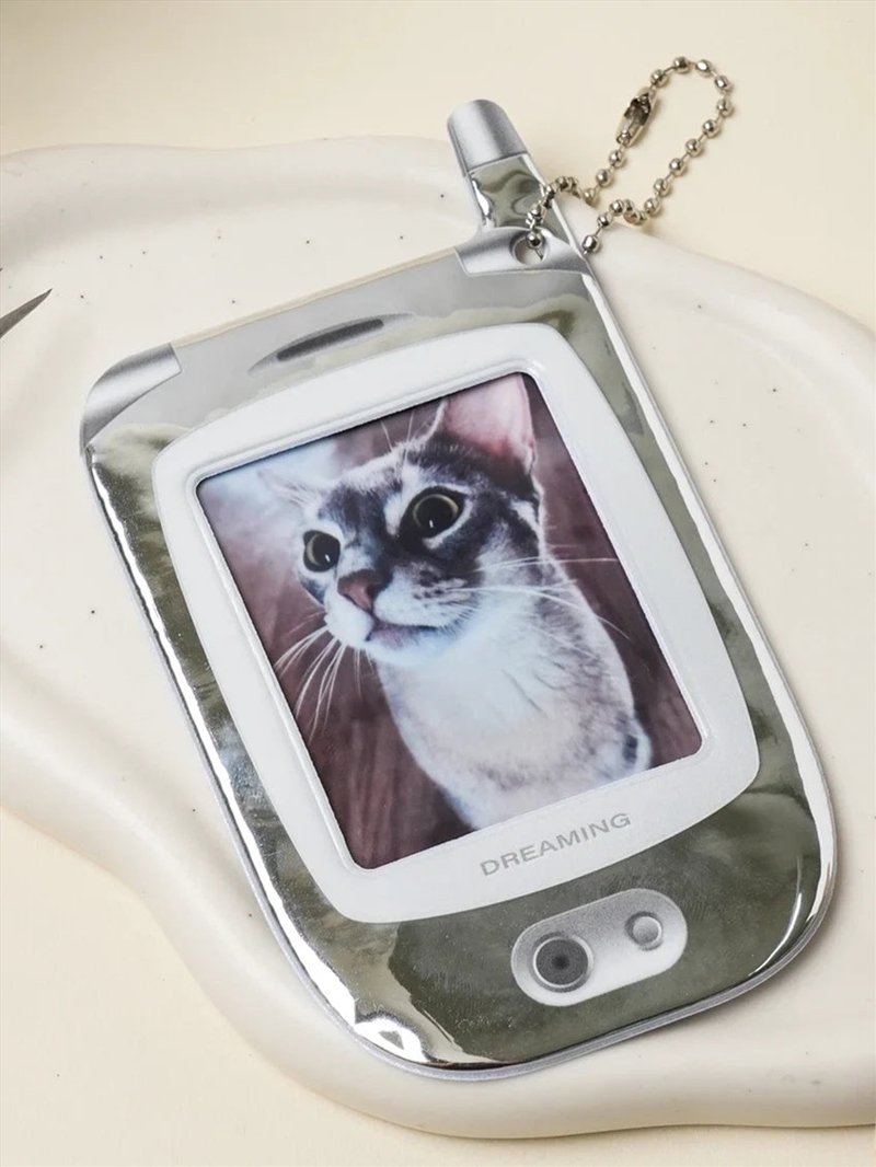 Silver Flip Phone Photocard Keyring Holder/Product Detail/KPOP Merch