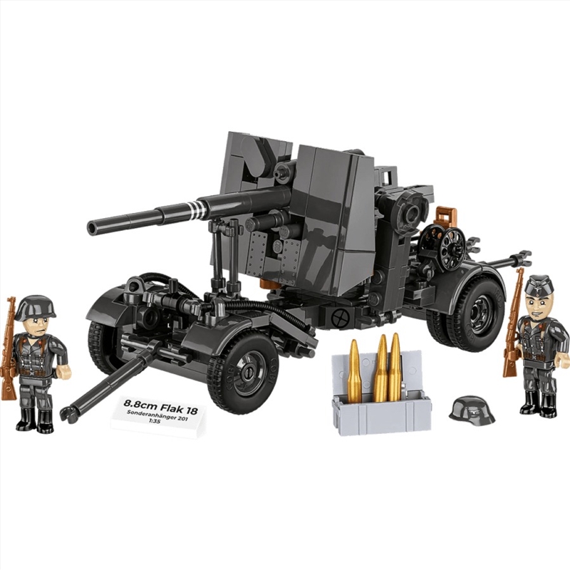 World War 2 - 8.8 cm Flak 18 with Carriage Brick Kit (360 Pieces)/Product Detail/Figurines