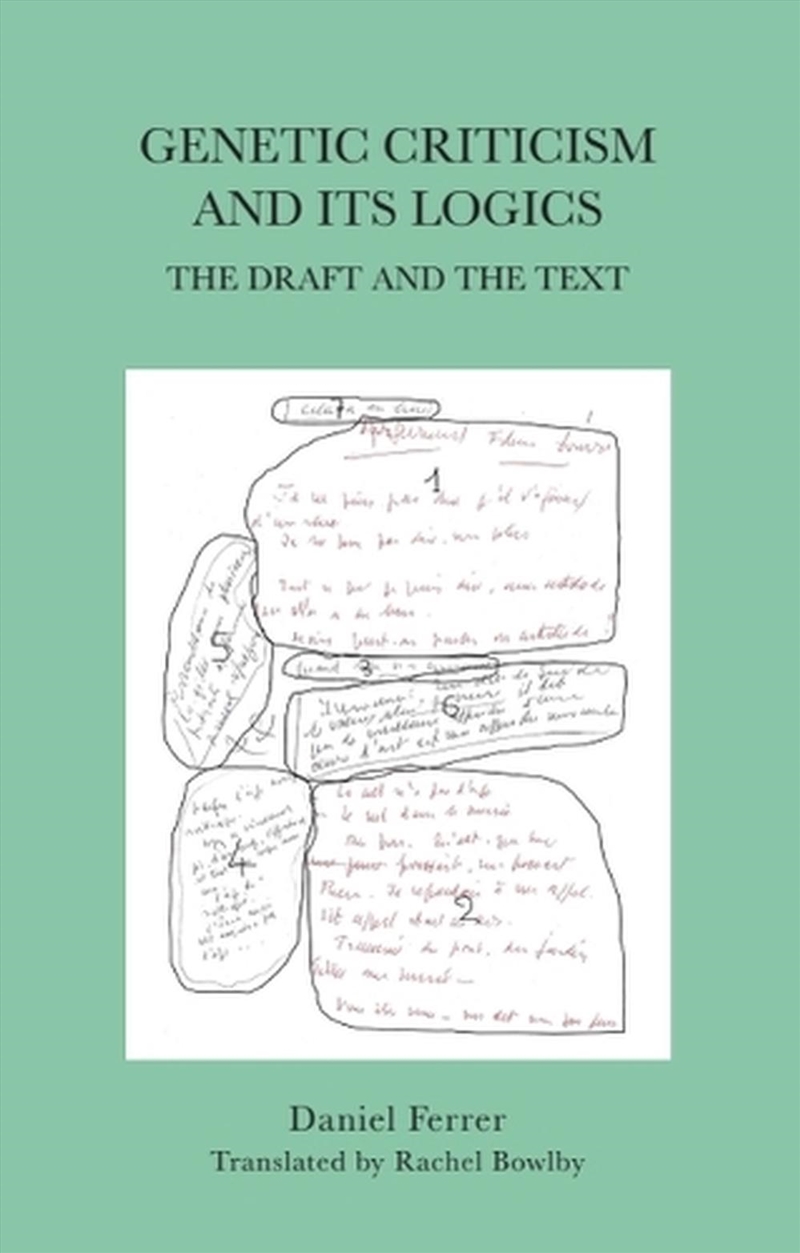 Genetic Criticism and its Logics/Product Detail/Literature & Poetry