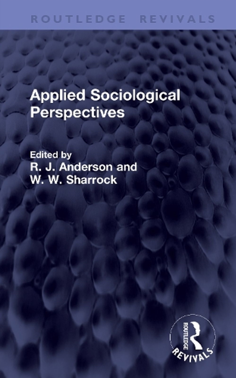 Applied Sociological Perspectives/Product Detail/Society & Culture