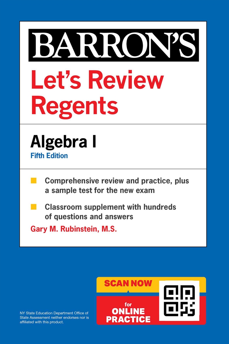 Let's Review Regents: Algebra I, Fifth Edition (Barron's New York Regents)/Product Detail/Education & Textbooks