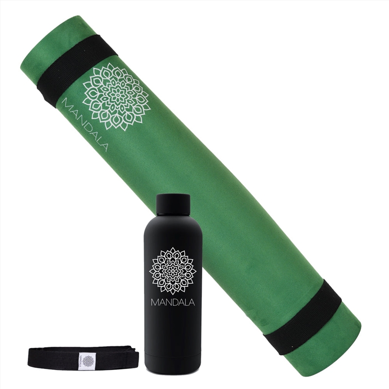 Mandala Yoga Mat Premium Bundle - Jade Green/Product Detail/Gym Accessories