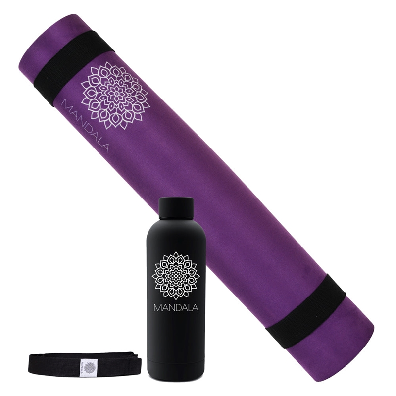 Mandala Yoga Mat Premium Bundle - Purple/Product Detail/Gym Accessories