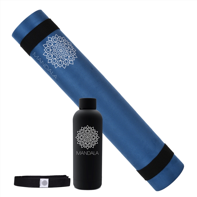Mandala Yoga Mat Premium Bundle - Midnight Blue/Product Detail/Gym Accessories