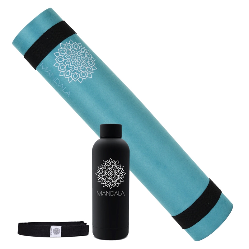 Mandala Yoga Mat Premium Bundle - Teal/Product Detail/Gym Accessories