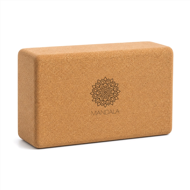 Mandala Natural Cork Yoga Block - Large/Product Detail/Gym Accessories