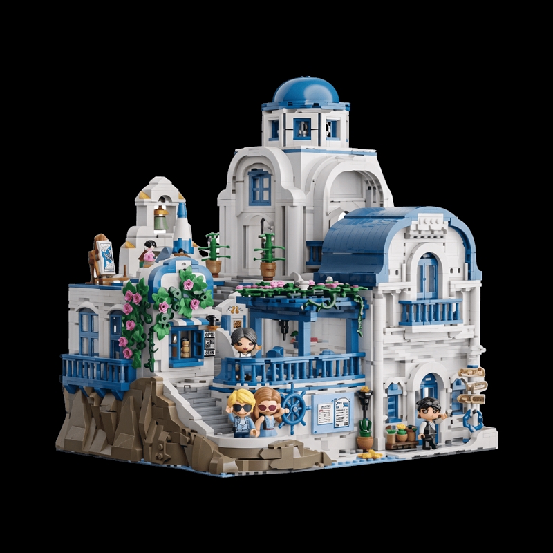 Retro Series - Aegean Villa Construction Set (2634 Pieces)/Product Detail/Figurines