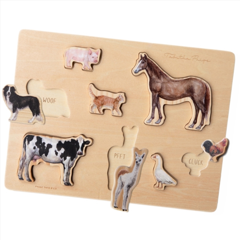 Farm Animals Chunky Wooden Puzzle : A Tabitha Paige Wooden Puzzle/Product Detail/Jigsaw Puzzles