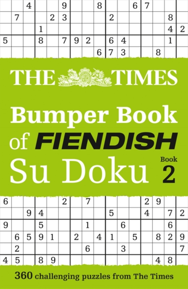 The Times Bumper Book of Fiendish Su Doku book 2 : 360 Challenging Su Doku Puzzles/Product Detail/Adults Activity Books