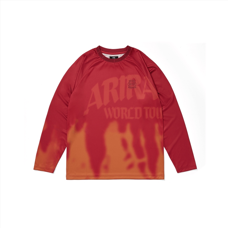 Arirang World Tour 2nd Drop Official Md Long Sleeve T-Shirt (Red) - L/Product Detail/KPOP Merch