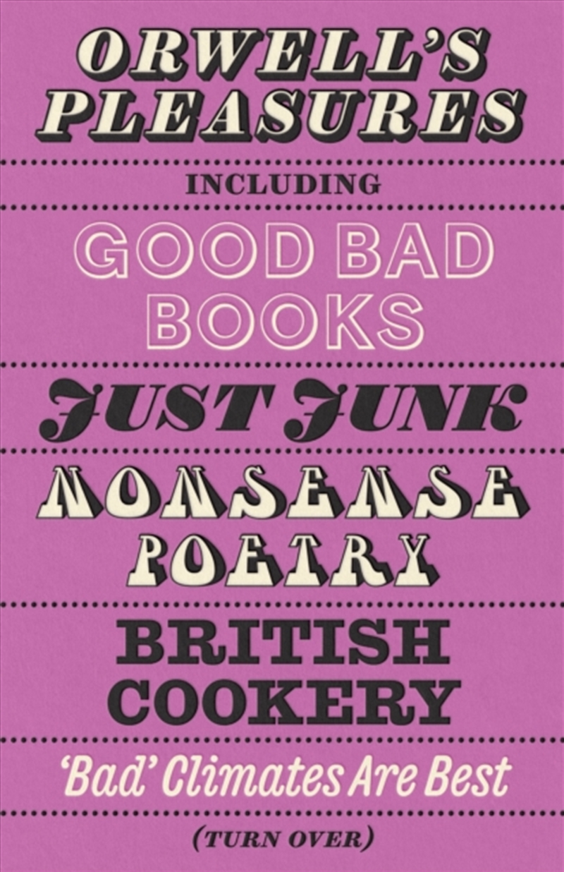 Orwell's Pleasures/Product Detail/Literature & Poetry