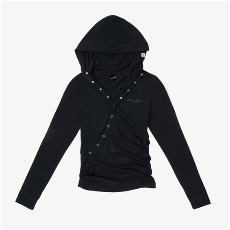 Stray Kids - Run It Japan World Tour 2nd Line Up Official Md Hood Long Sleeve T-Shirt (Black) - M/Product Detail/KPOP Merch