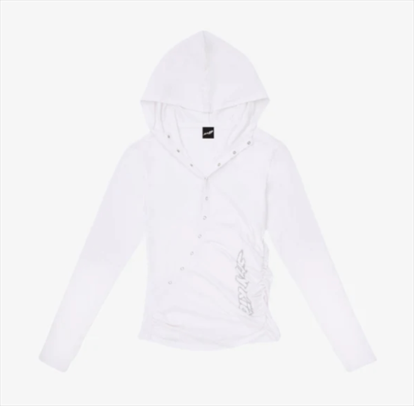 Stray Kids - Run It Japan World Tour 2nd Line Up Official Md Hood Long Sleeve T-Shirt (White) - M/Product Detail/KPOP Merch