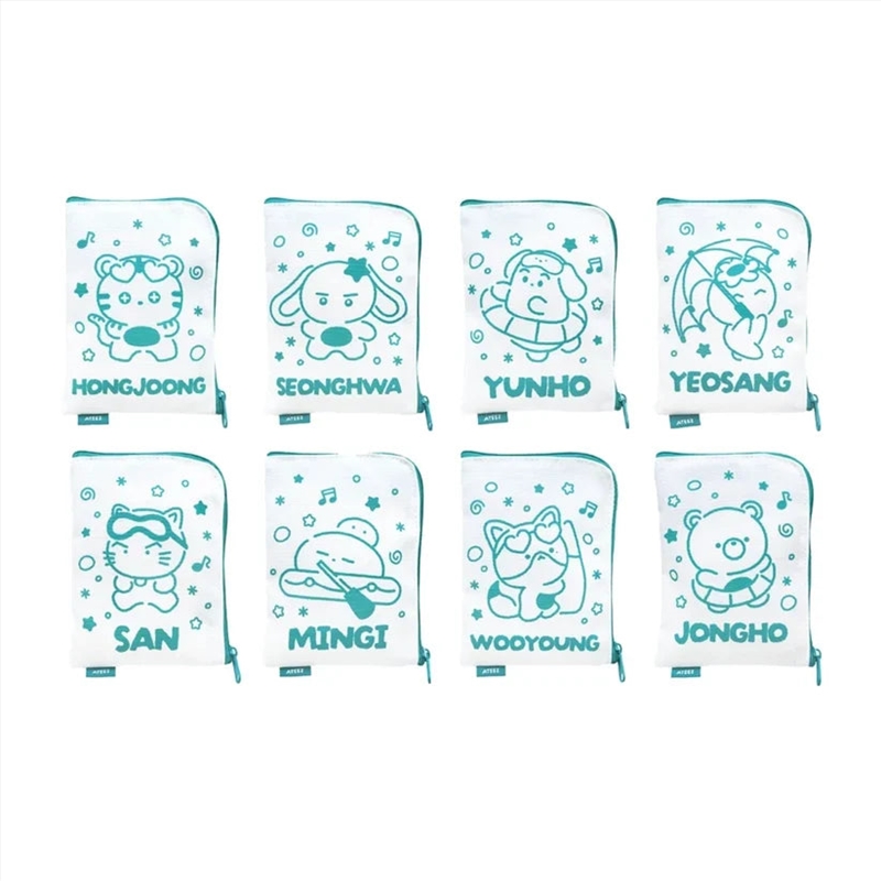 Ateez - 8th Anniversary Exhibition: Blue Drift Official Md Mini Pouch (Random)/Product Detail/KPOP Merch
