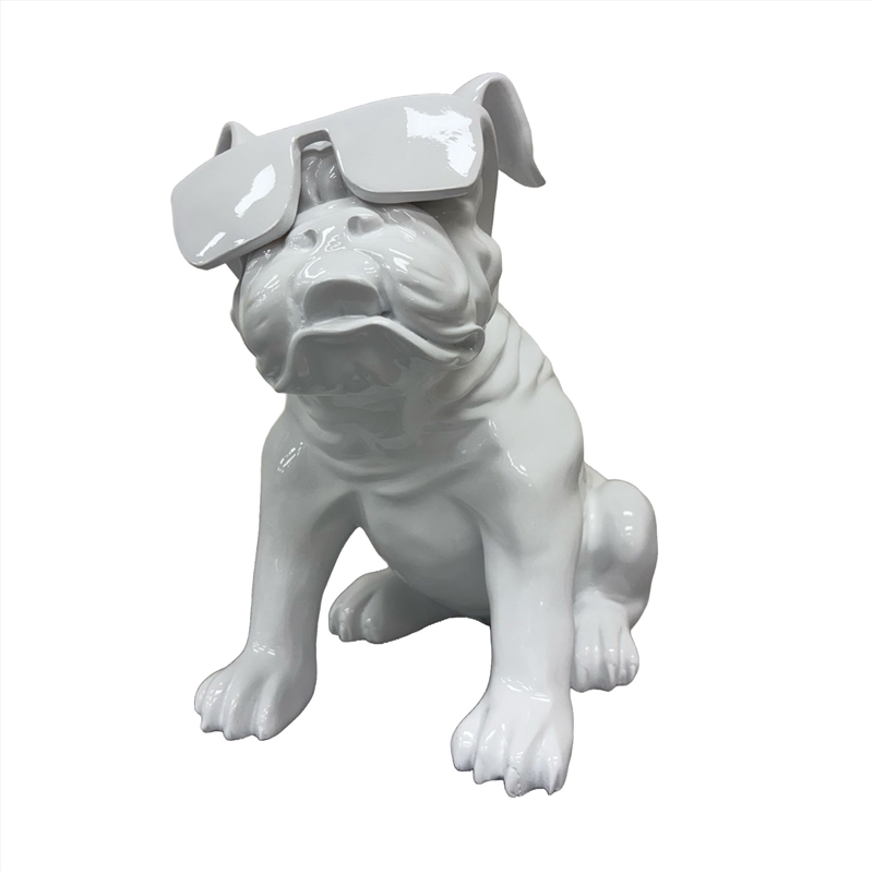 Urban Attitude Bulldog Statue - Gloss White/Product Detail/Statues