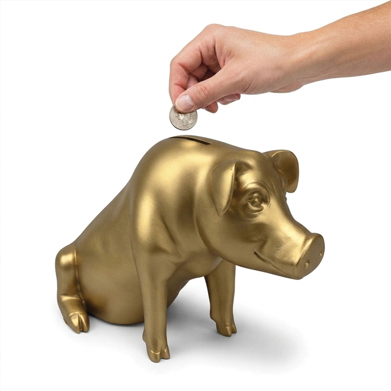 Urban Attitude Piggy Money Box - Matte Gold/Product Detail/Collectables