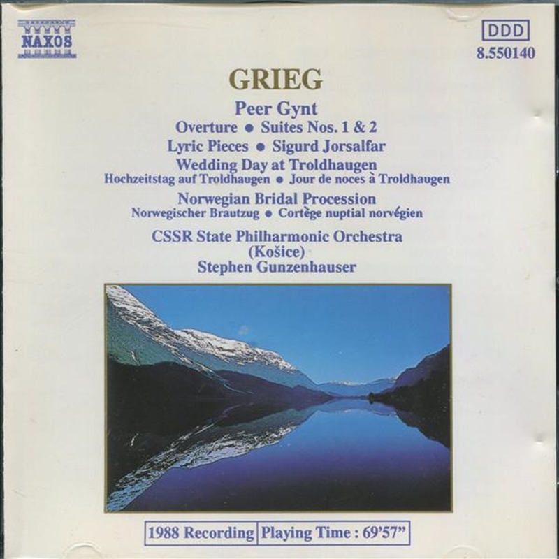 Peer Gynt/Sigurd Jorsalfar/Product Detail/Classical