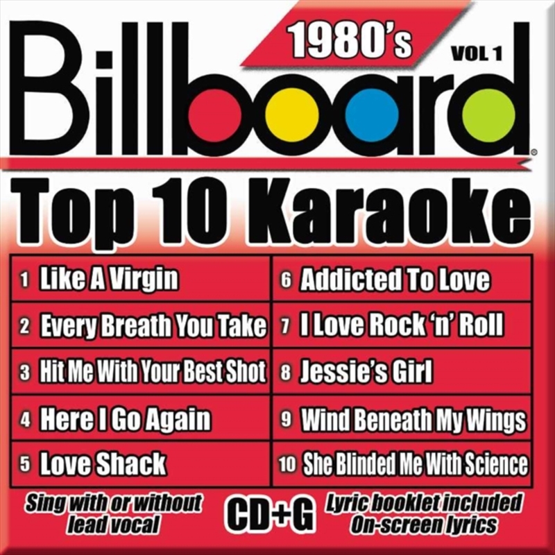 Billboard Top 10 Karaoke: 1980/Product Detail/Rock/Pop