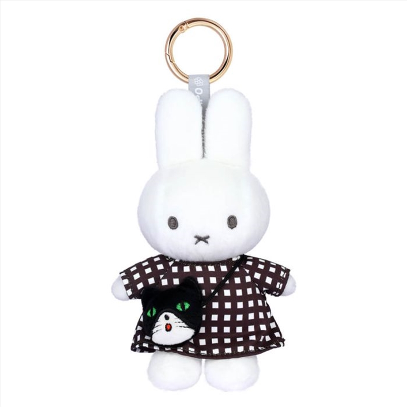 Miffy Black Checkered Dress With Cat Bag Keyring/Product Detail/Keyrings