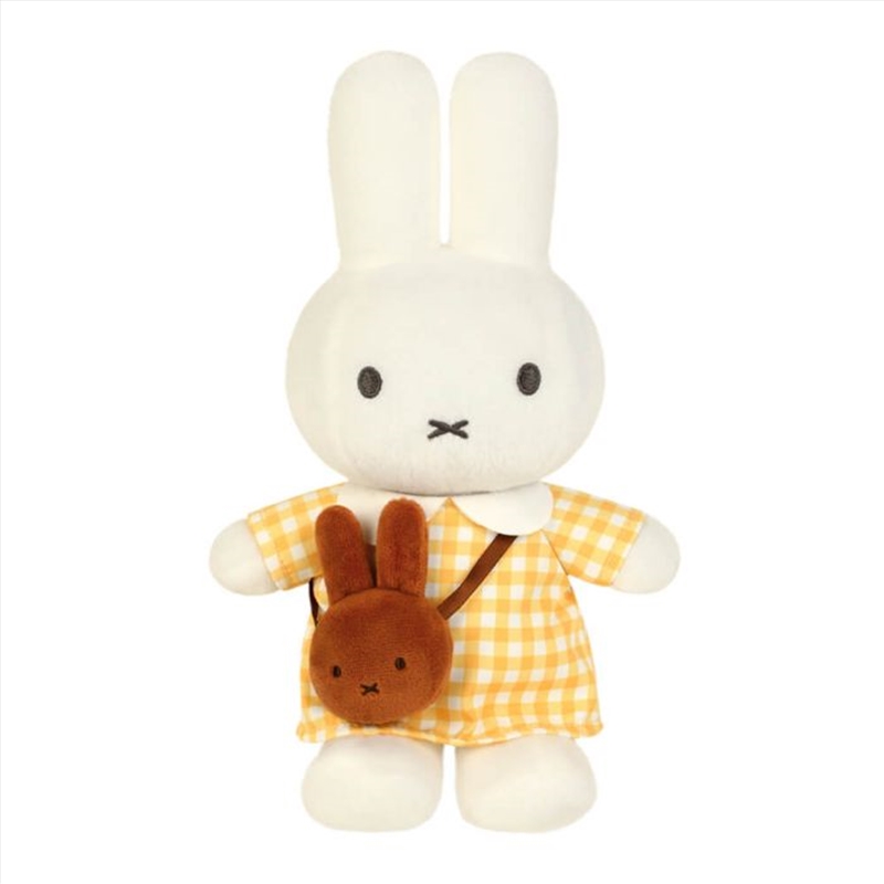 Miffy Yellow Checkered Dress With Melanie Bag Plush/Product Detail/Plush Toys