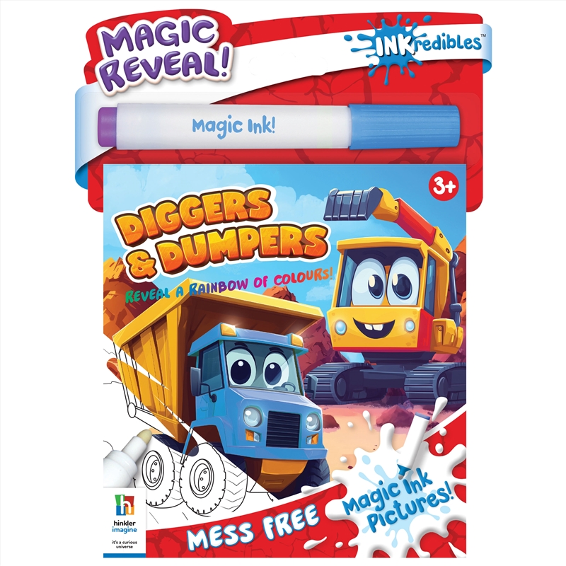 Inkredibles Diggers & Dumpers Magic Ink/Product Detail/Kids Activity Books
