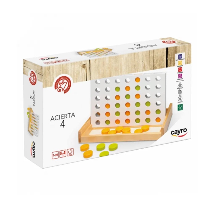 Four In A Row Wood/Product Detail/Board Games
